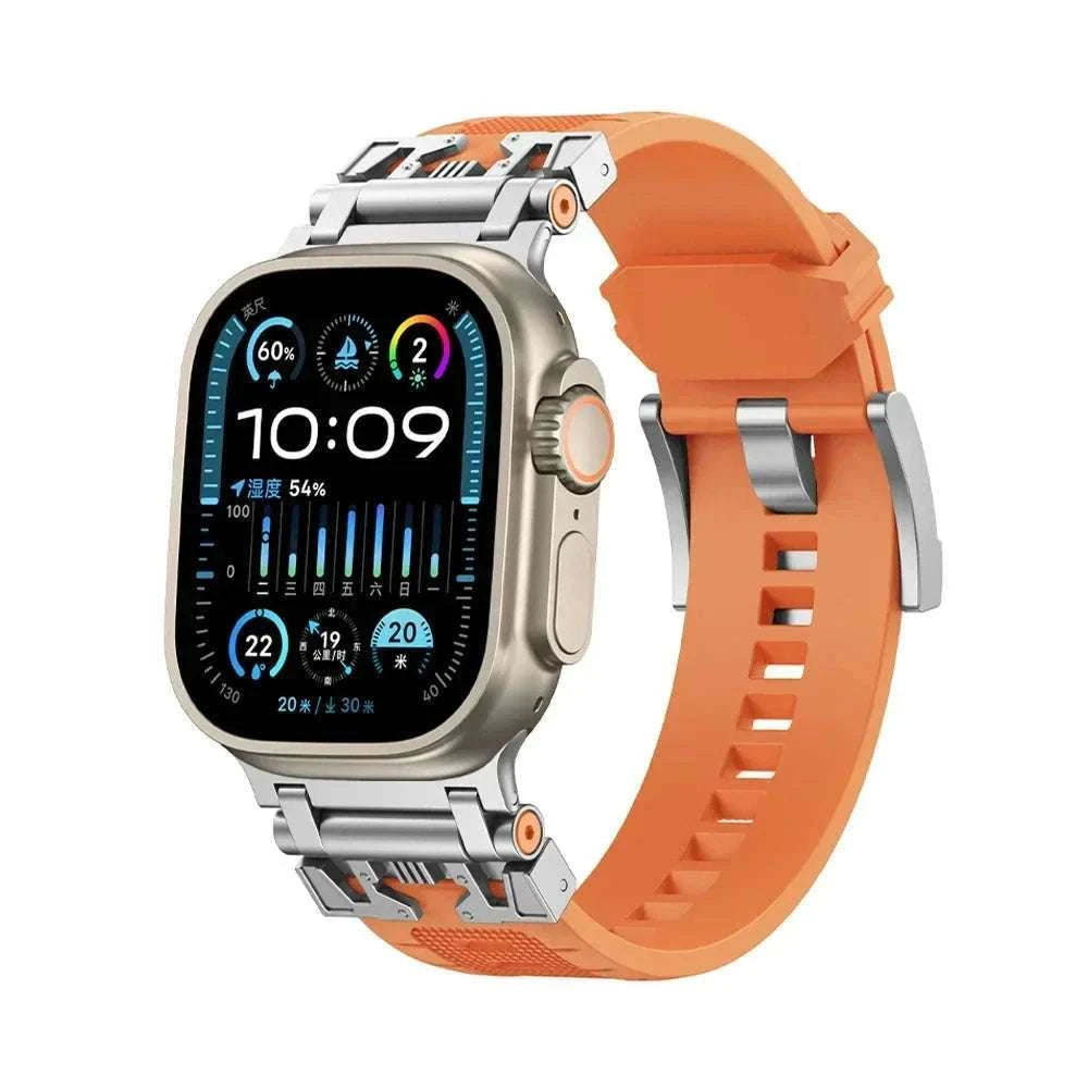 Silicone TPU Band for Apple Watch-silver blue / 44mm / United States
