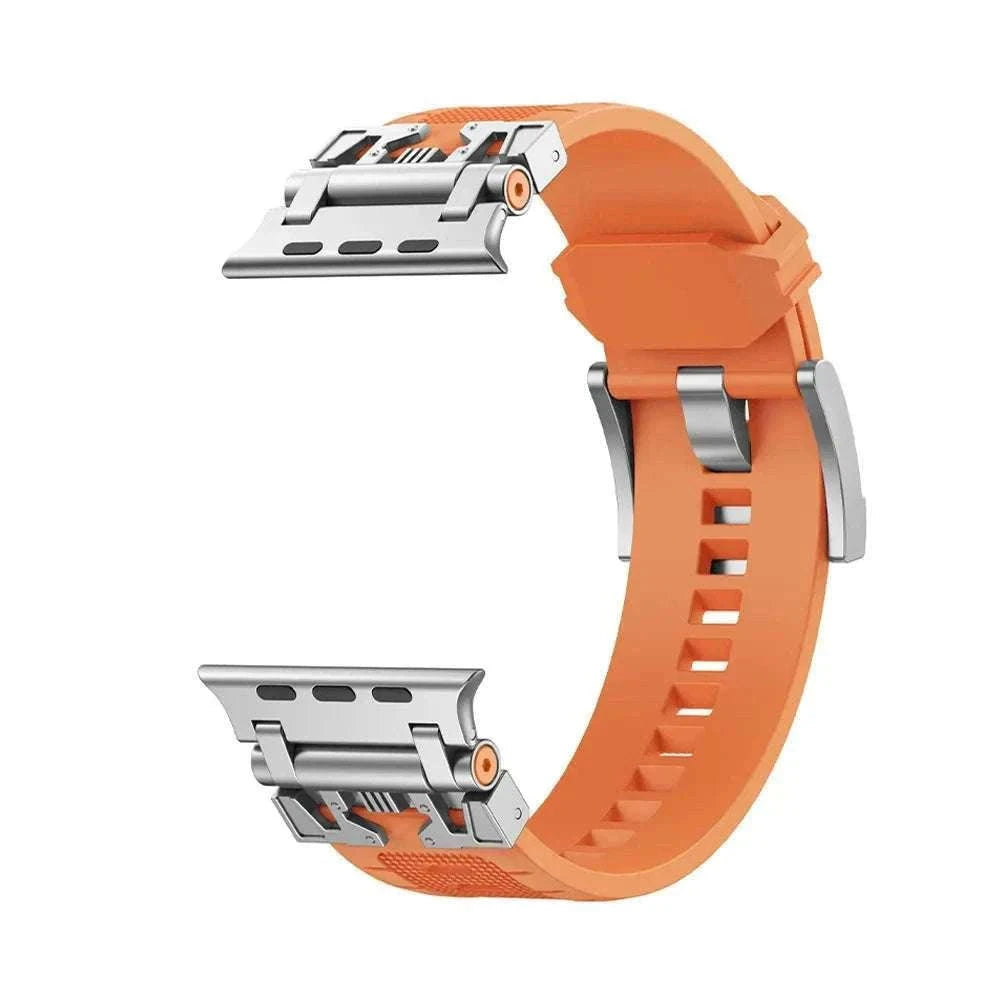 Silicone TPU Band for Apple Watch with Magnetic D-Buckle-silver blue / 44mm / United States