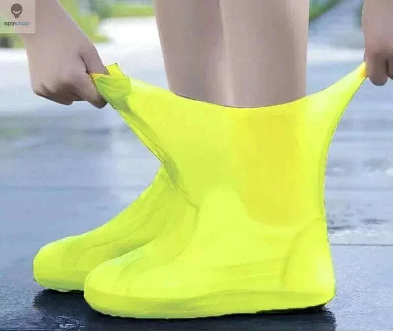 Silicone Waterproof Shoe Covers for Rain, Mud and Daily Wear-yellow