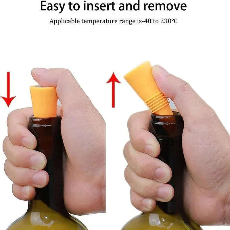 Silicone Wine Bottle Stopper Leak‑Proof Reusable Seal-Purple