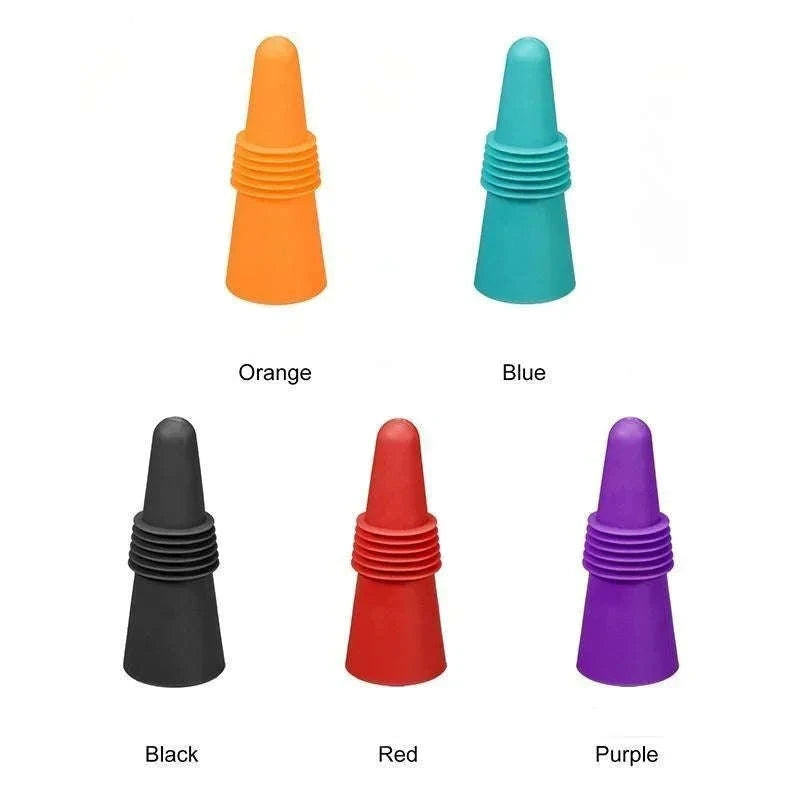 Silicone Wine Bottle Stopper Leak‑Proof Reusable Seal-Purple