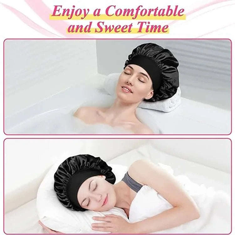 Silk Hair Bonnet for Sleeping-(2)-Purple