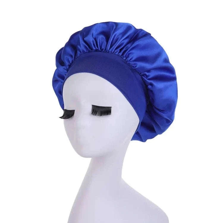 Silk Hair Bonnet for Sleeping with Soft Satin Feel-(2)-Purple