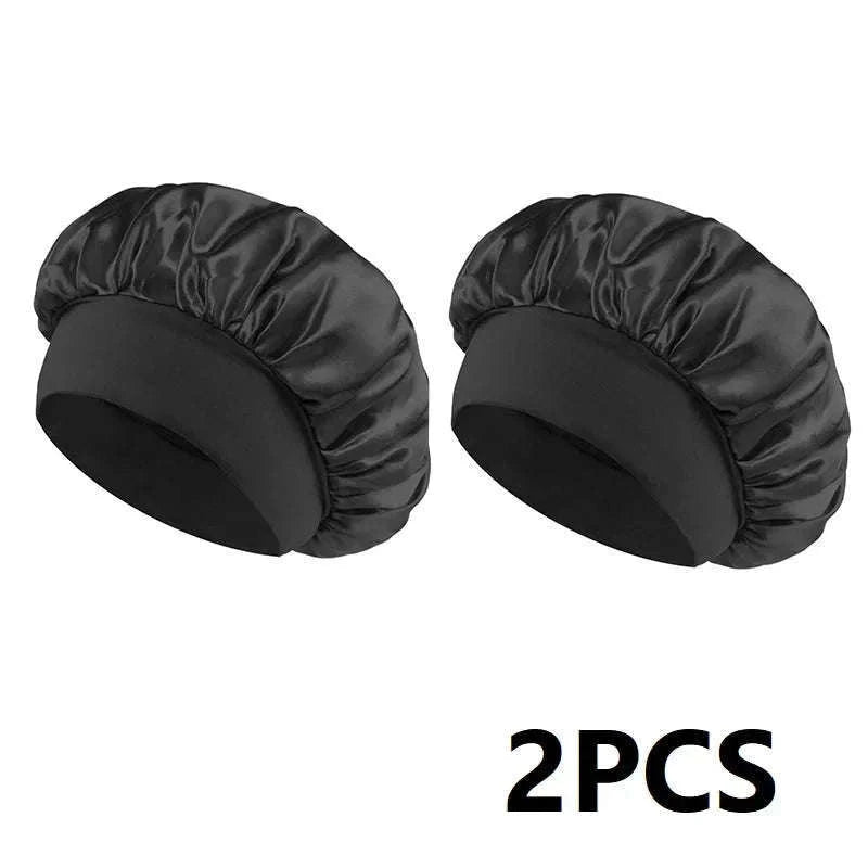 Silk Hair Bonnet for Sleeping with Soft Satin Feel-(2)-Purple