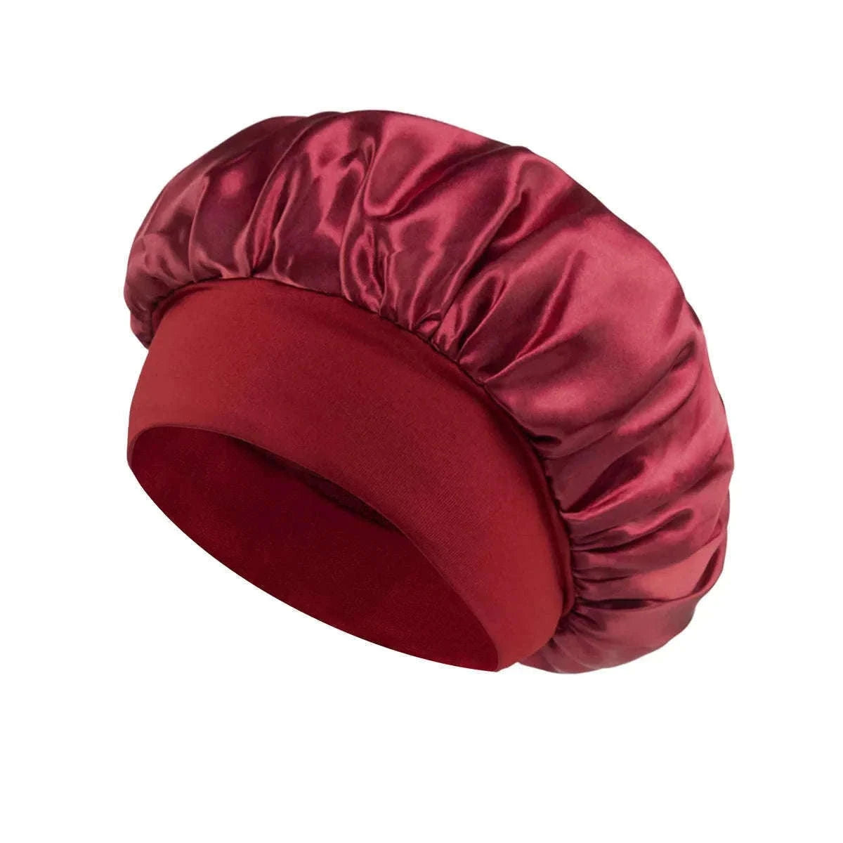 Silk Hair Bonnet for Sleeping with Soft Satin Feel-(2)-Purple