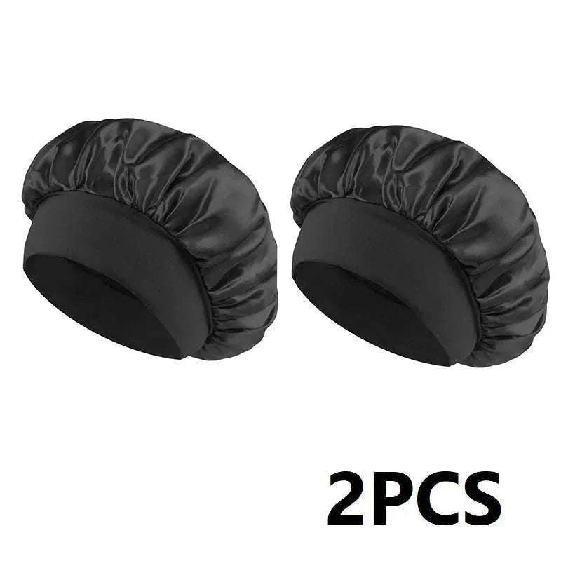 Silk Hair Bonnet for Sleeping with Soft Satin Feel-(2)-Purple