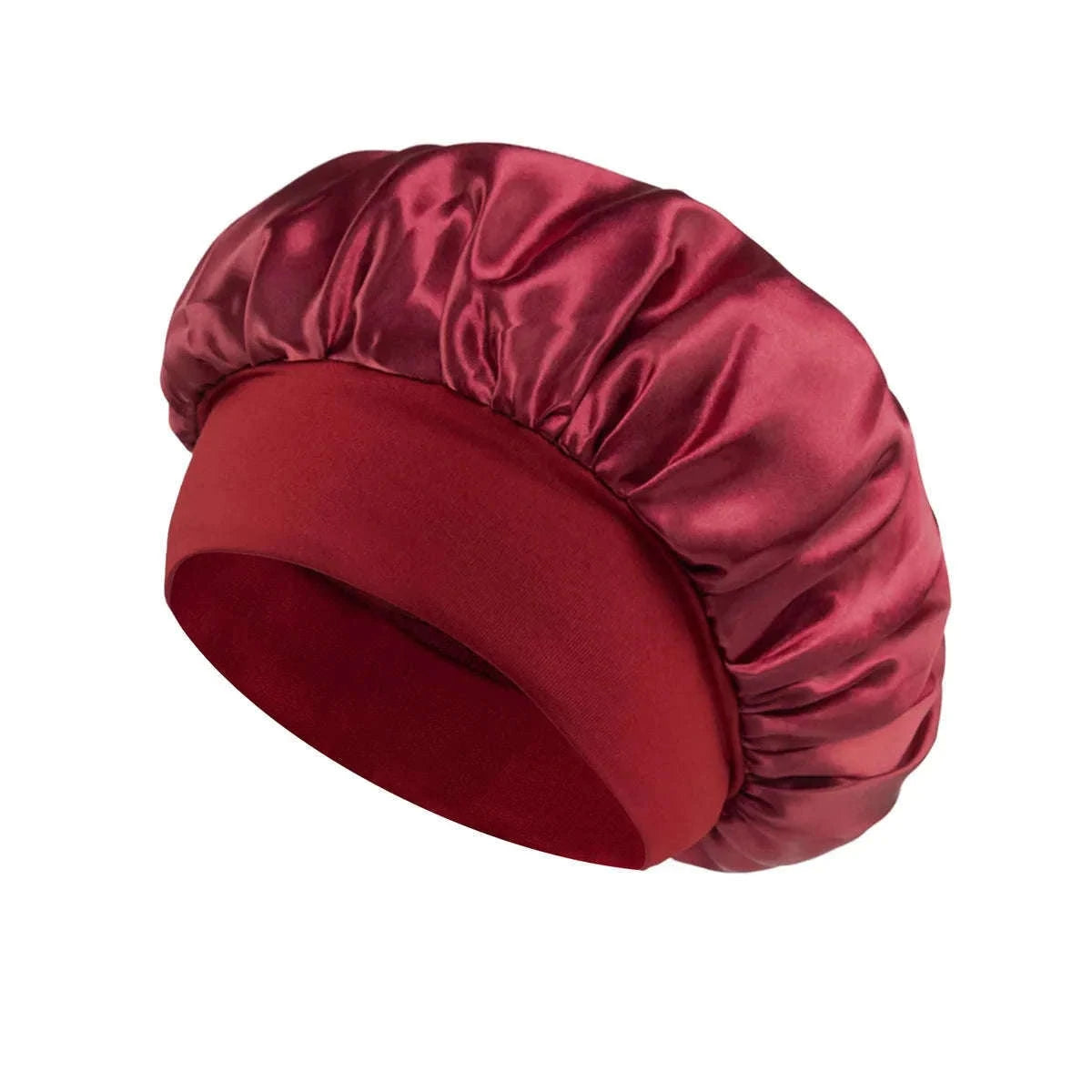 Silk Hair Bonnet for Sleeping with Soft Satin Feel-(2)-Purple