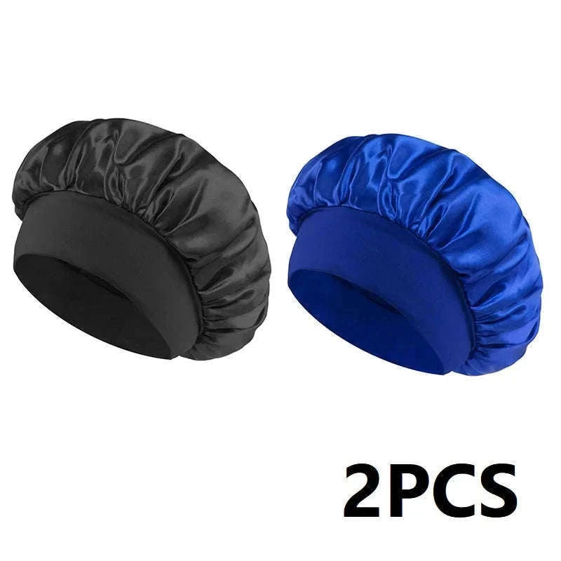 Silk Hair Bonnet for Sleeping with Soft Satin Feel-(2)-Purple