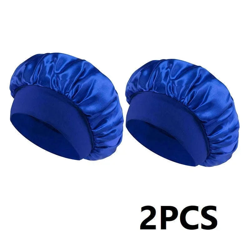 Silk Hair Bonnet for Sleeping with Soft Satin Feel-(2)-Purple