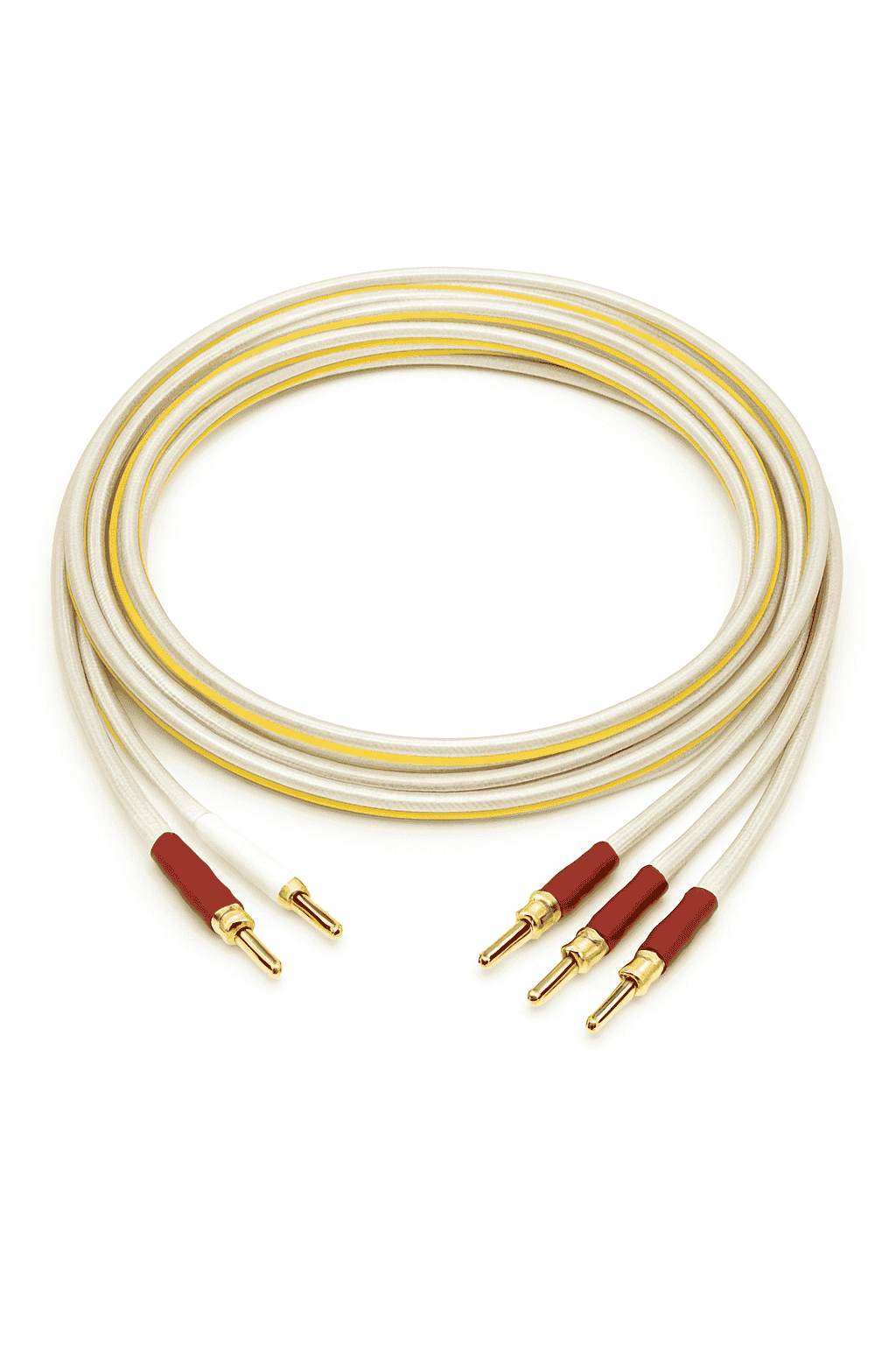 Silver-Plated OFC Speaker Cable with Banana & Y Plugs for Hi-Fi Audio-a pair-Banana to Y / 12m