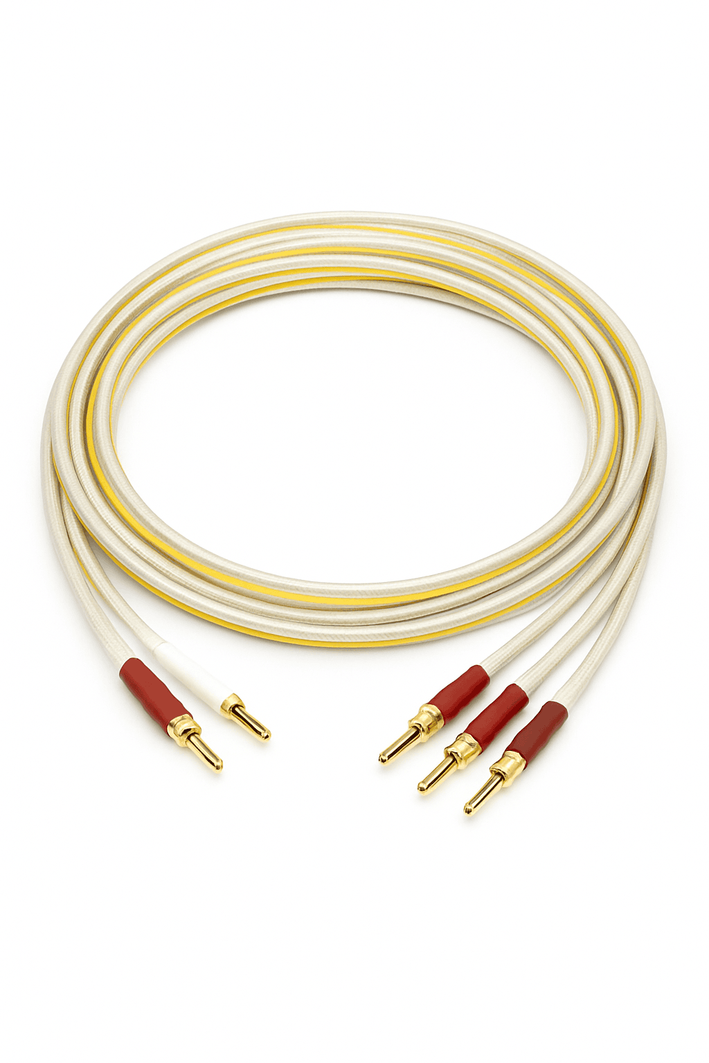 Silver-Plated OFC Speaker Cable with Banana & Y Plugs for Hi-Fi Audio-a pair-Banana to Y / 12m