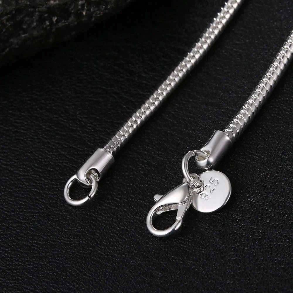 Silver Snake Chain Necklace-3MM / 50cm