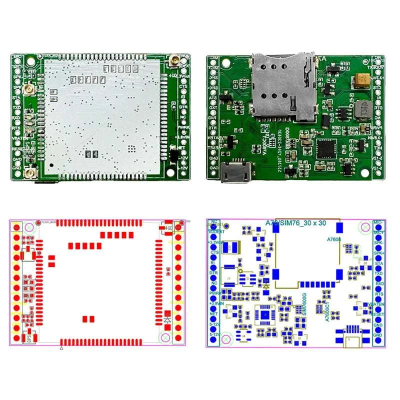 SIM7600 LTE CAT4 Development Board with GNSS & Voice Support-with module FPC GPS / SIM7600G-H / China Mainland