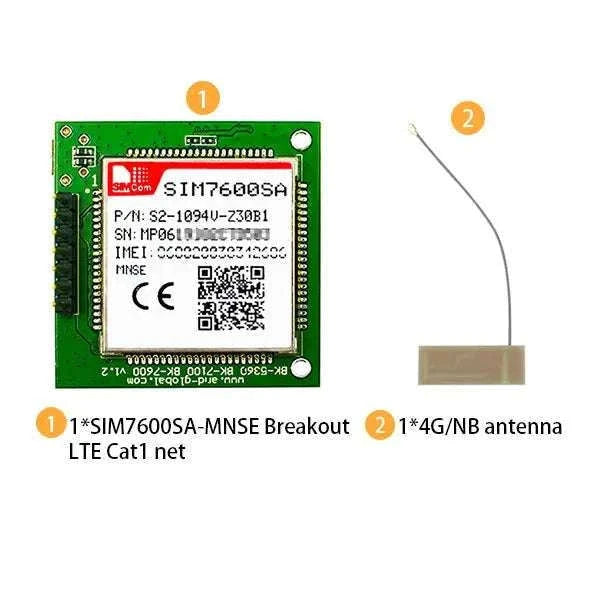 SIM7600SA-MNSE LTE Cat1 4G Mini Core Board with GNSS-With GPS 4G antennas