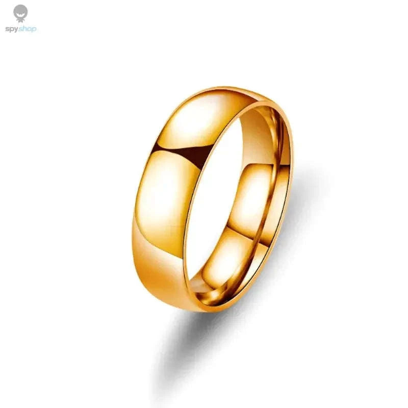 Simple 6mm Titanium Ring - Hypoallergenic Wedding Band-Rose Gold / 7