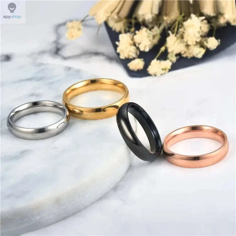 Simple 6mm Titanium Ring - Hypoallergenic Wedding Band-Rose Gold / 7