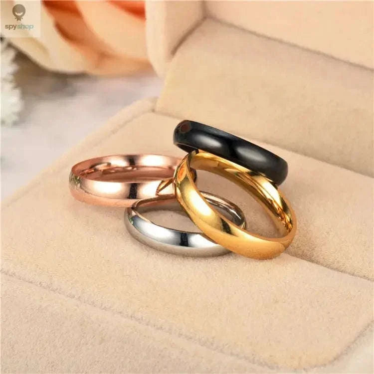 Simple 6mm Titanium Ring - Hypoallergenic Wedding Band-Rose Gold / 7
