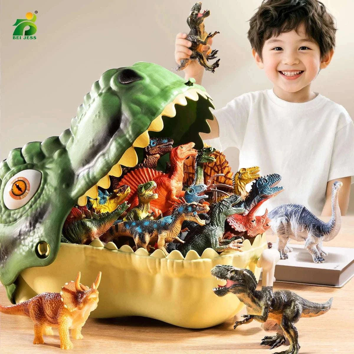 Simulation Dinosaur Toy Set for Kids-64PCS Set