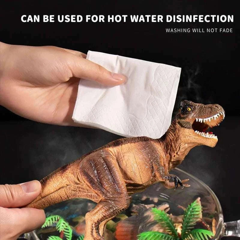 Simulation Dinosaur Toy Set for Kids with Storage Box-64PCS Set