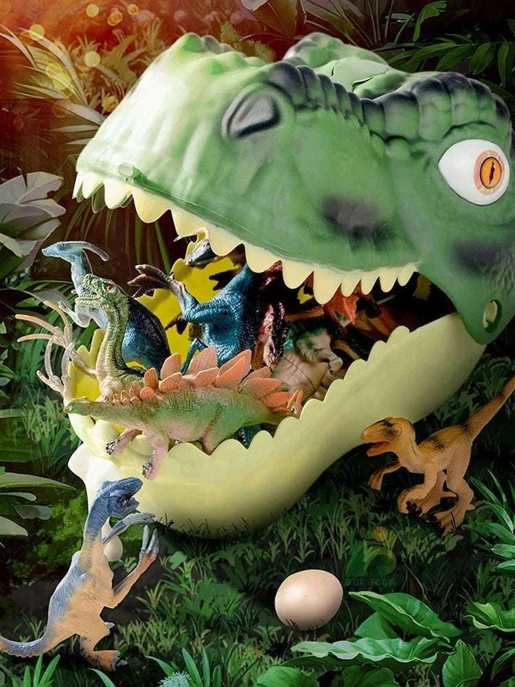 Simulation Dinosaur Toy Set for Kids with Storage Box-64PCS Set