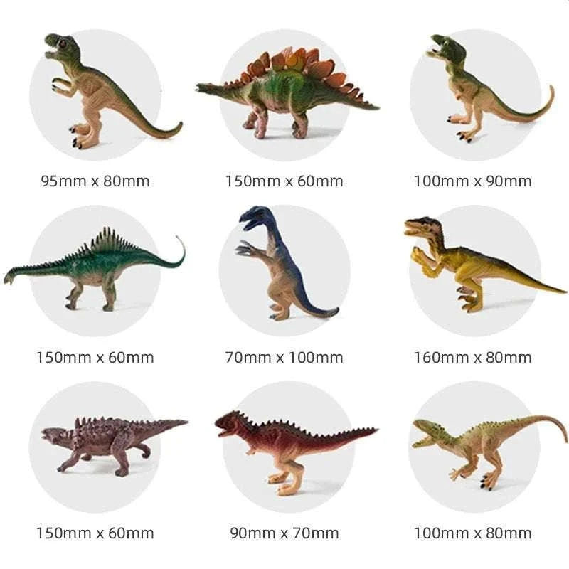 Simulation Dinosaur Toy Set for Kids with Storage Box-64PCS Set