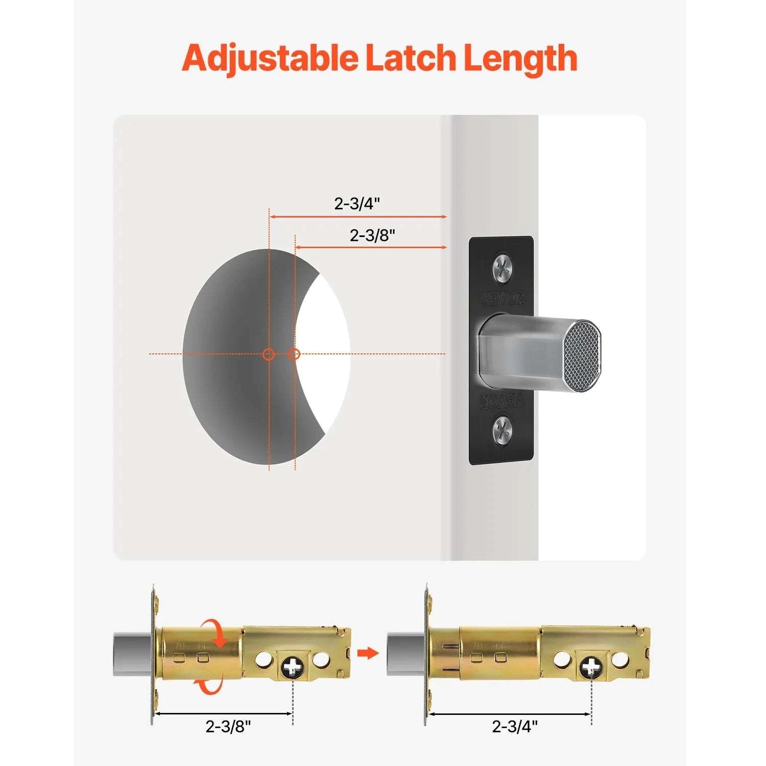 Single Cylinder Deadbolt Lock with 3 Keys for Interior & Exterior Doors-Silver / United States