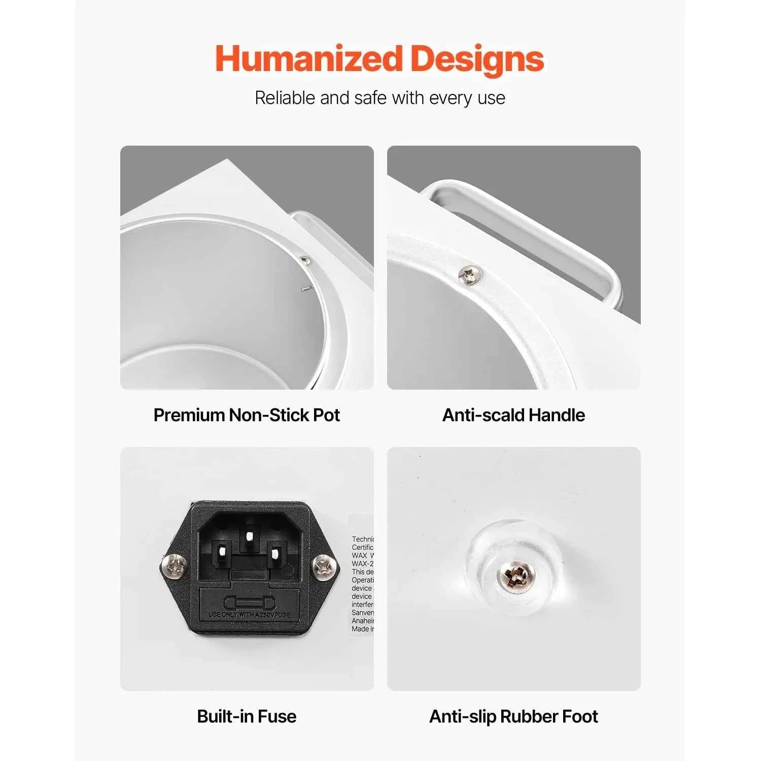 Single Wax Warmer 300W with 100 Wax Sticks-2500ml / United States