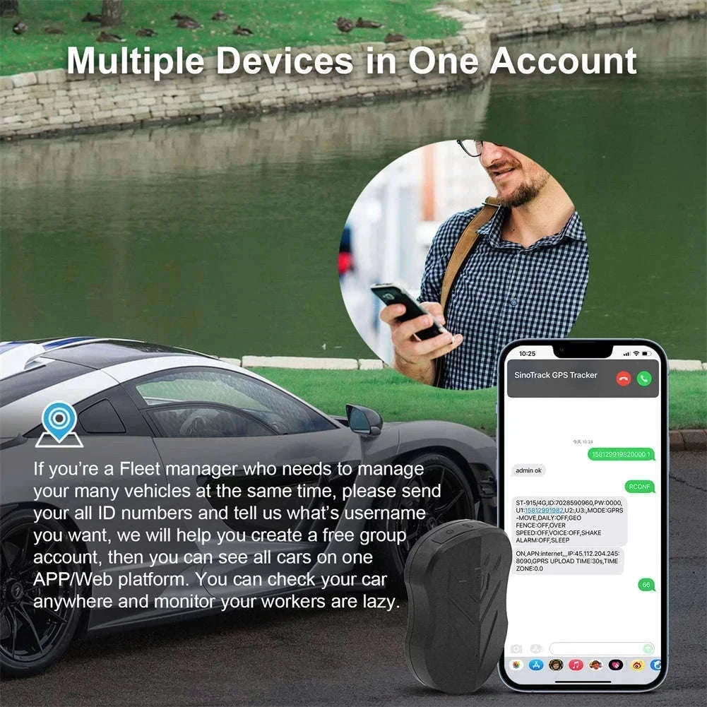 SinoTrack 4G GPS Tracker for Vehicles and Equipment-ST915 4G Device Only