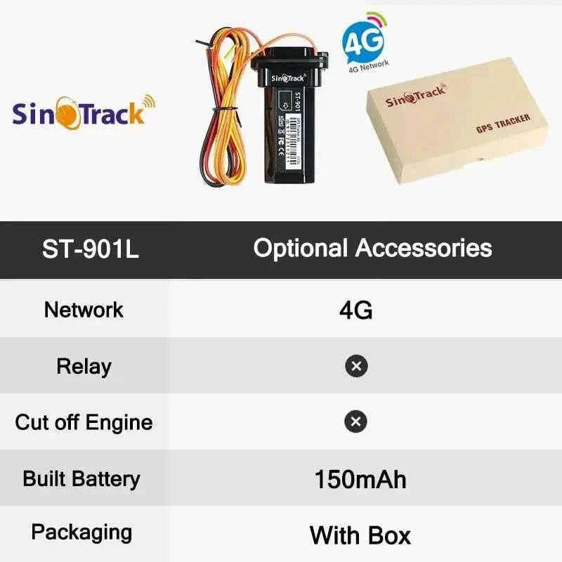 SinoTrack 4G GPS Vehicle Tracker with Real-Time Alerts-4G With Bat and Box / CHINA