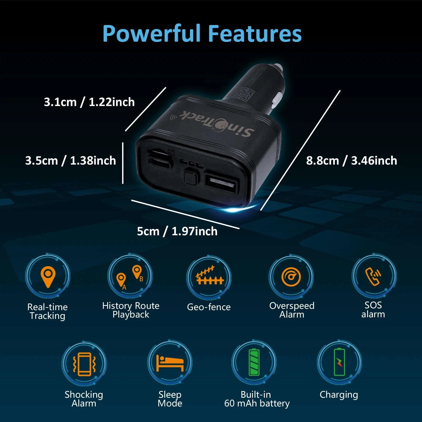 SinoTrack 4G USB Car Cigarette Lighter GPS Tracker ST-909L Car Phone Charger with Free Online Tracking APP-909L-4G
