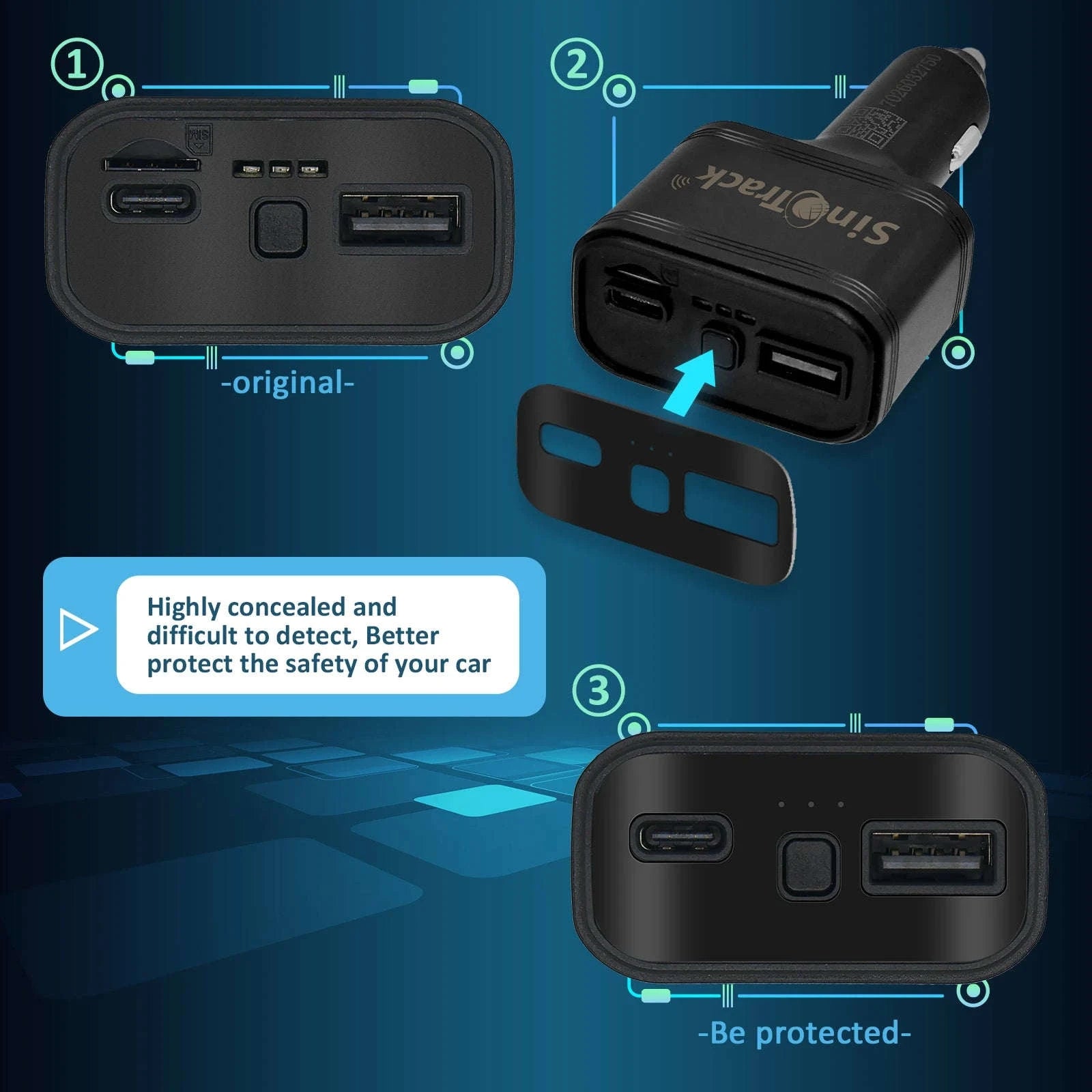 SinoTrack 4G USB Car Cigarette Lighter GPS Tracker ST-909L Car Phone Charger with Free Online Tracking APP-909L-4G