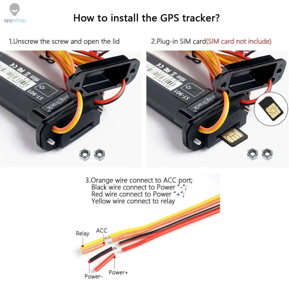 SinoTrack ST-901L 4G Mini GPS Tracker – Real-Time Vehicle Security & App Control-4G With Bat Relay / CHINA