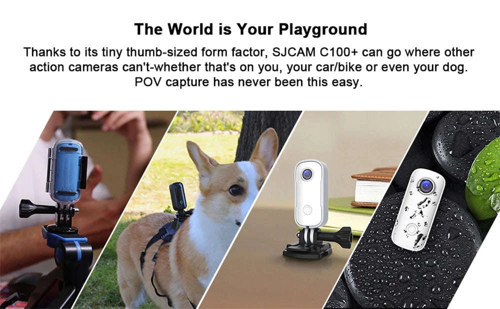 SJCAM C100 Plus 4K Action Camera Waterproof 30M WiFi EIS-C100 Plus Black / Standard