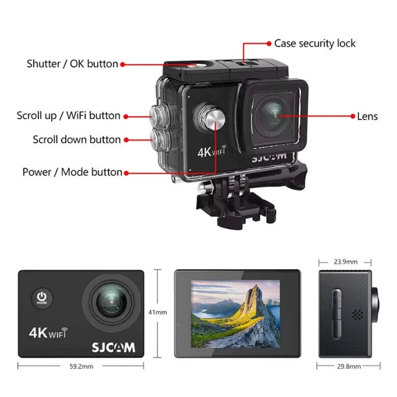 SJCAM SJ4000 Air 4K WiFi Action Camera 30M Waterproof Wide Angle-SJ4000 Air / Standard