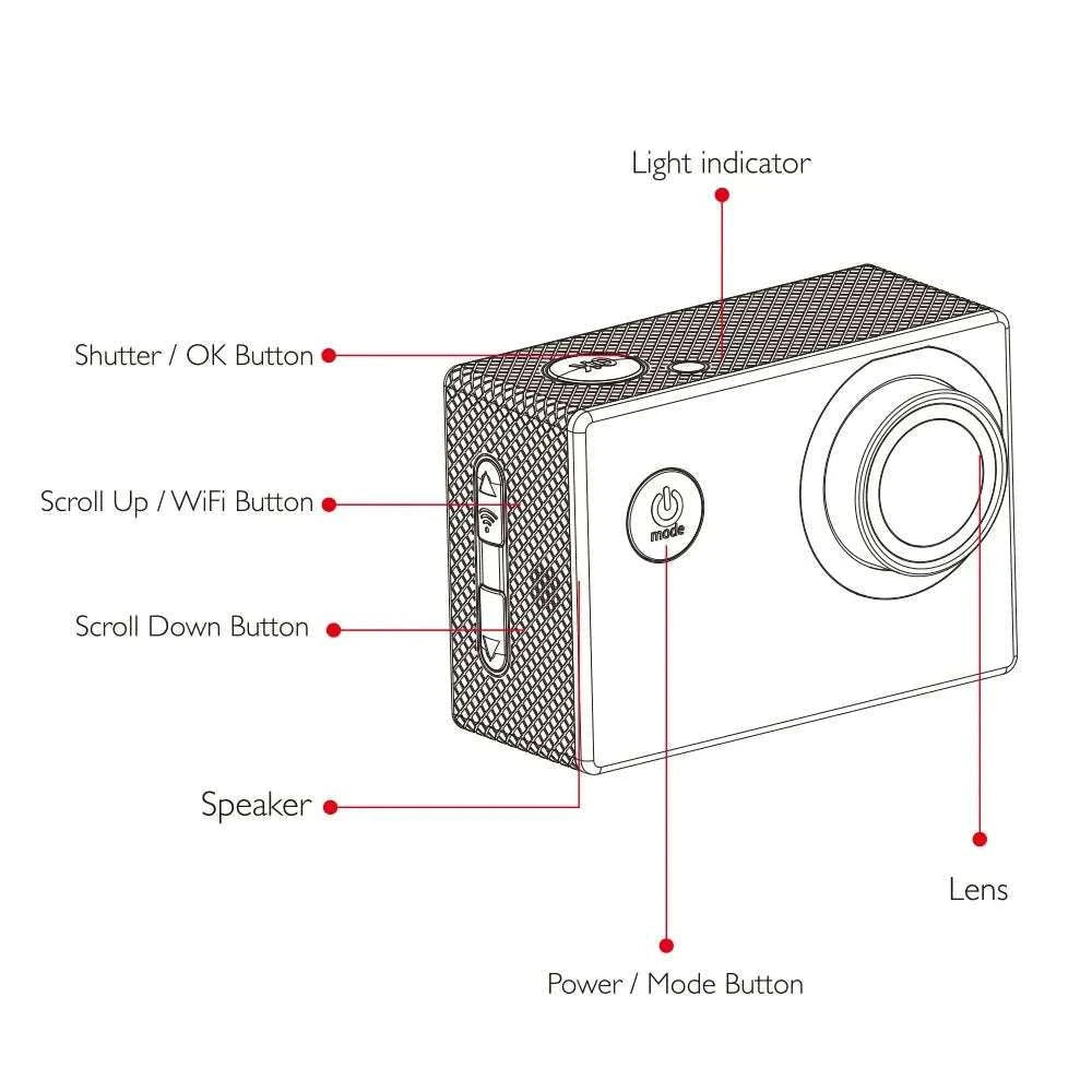 SJCAM SJ4000 Air 4K WiFi Action Camera 30M Waterproof Wide Angle-SJ4000 Air / Standard