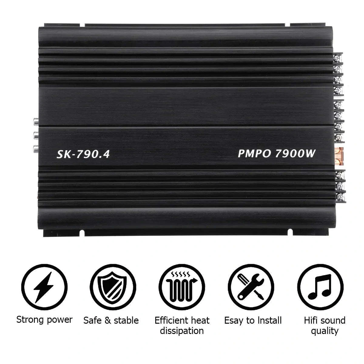 SK-790.4 4-Channel 12V Car Power Amplifier-Default Title