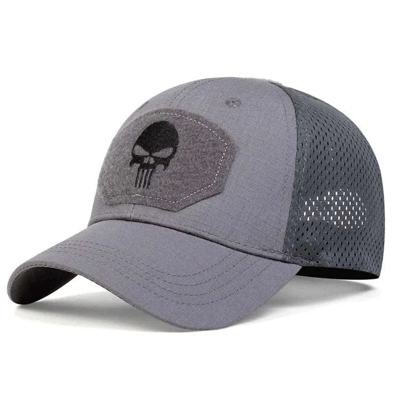 Skull Embroidered Baseball Cap with Breathable Patch Design-SFH8