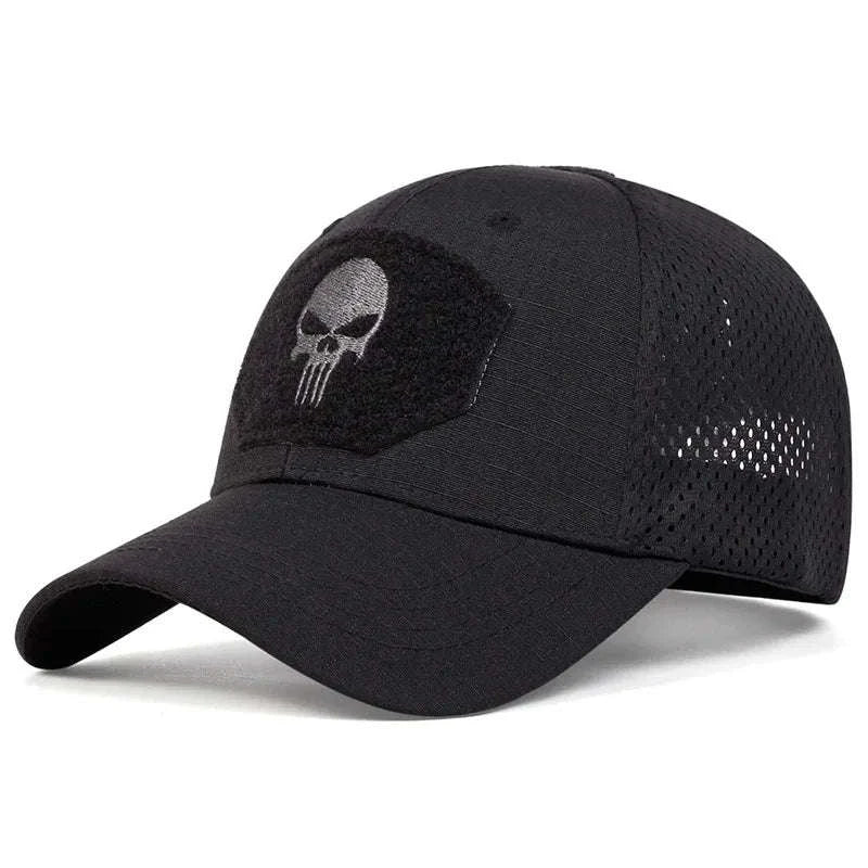 Skull Embroidered Baseball Cap with Breathable Patch Design-SFH8