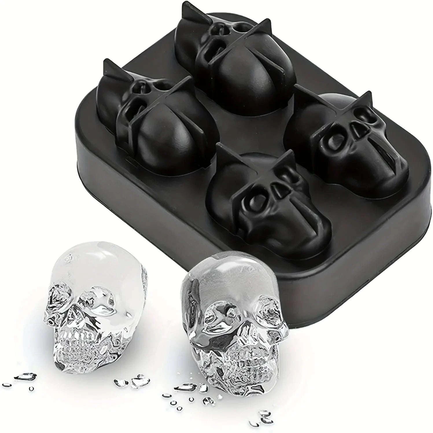 Skull Ice Ball Mold – 3D Silicone Ice Cube Tray-10 grid