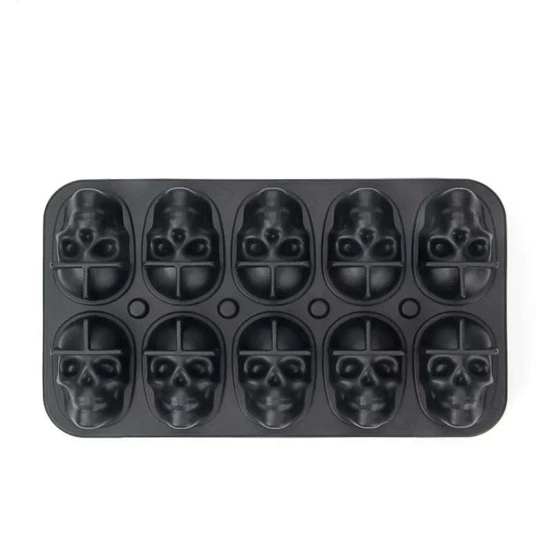 Skull Ice Ball Mold – 3D Silicone Ice Cube Tray-10 grid