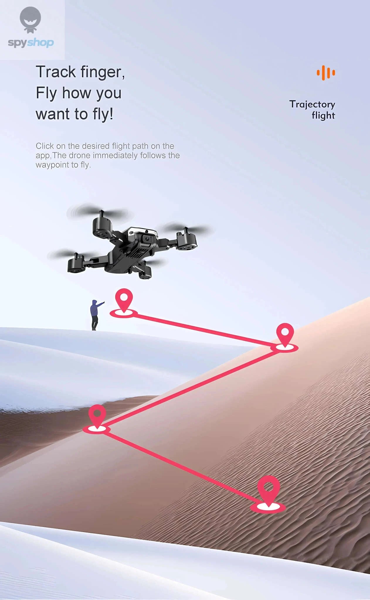 SkyRider G6 Professional Drone-Yellow Dual 8K-1B