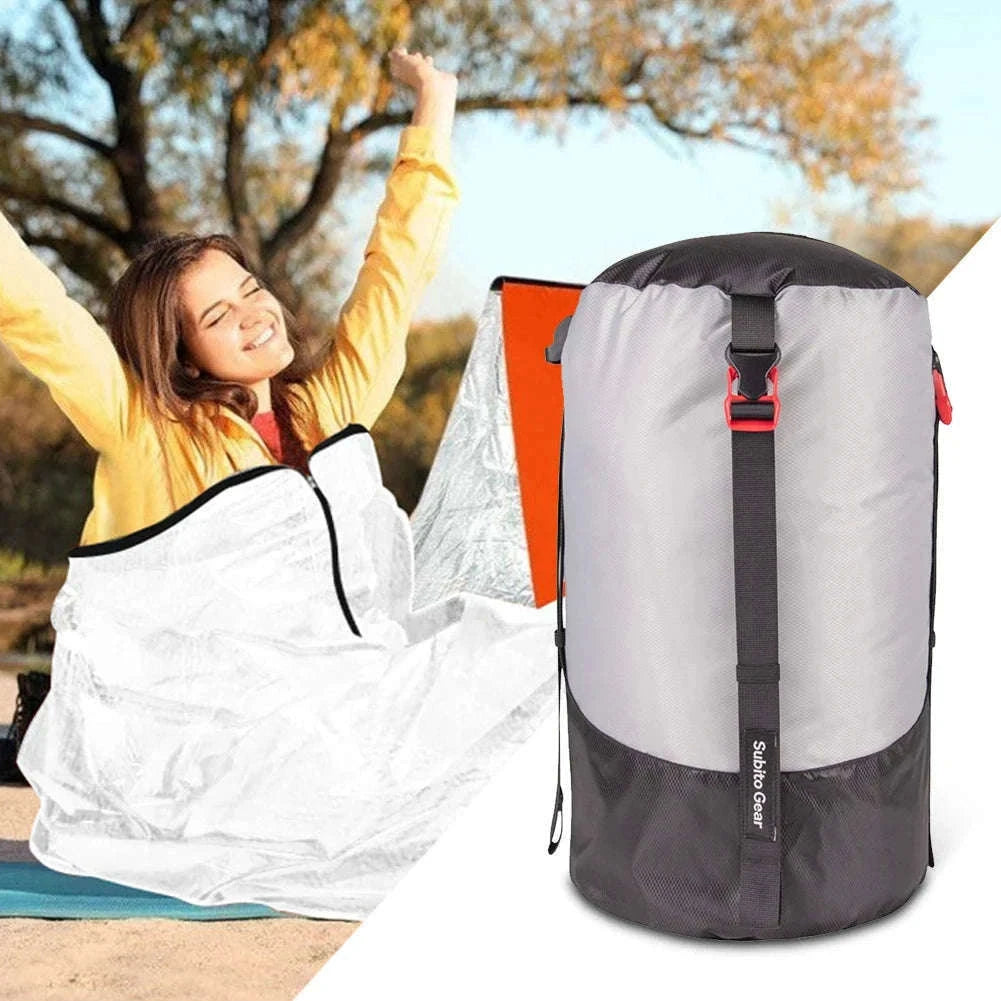 Sleeping Bag Compression Storage Bag Waterproof Portable Ultralight 1-25L-Purple 1-2L
