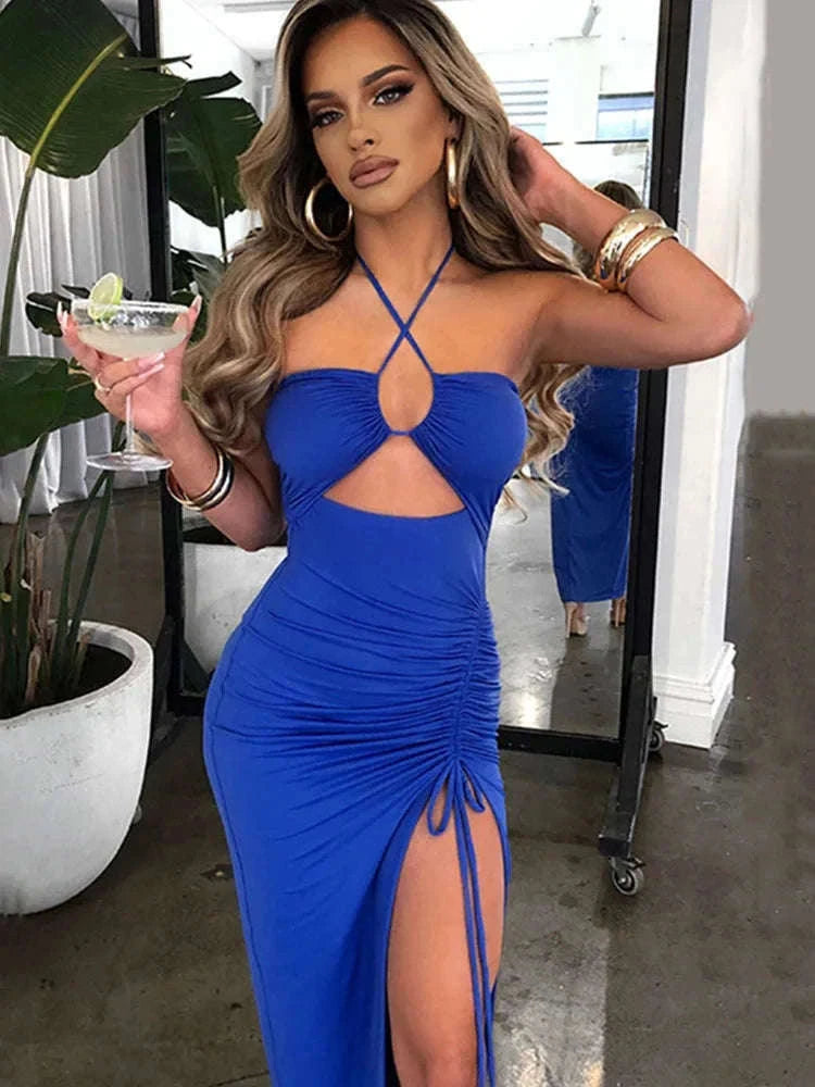 Sleeveless Sexy Bodycon Club Dress for Night Out Confidence-M / Brown
