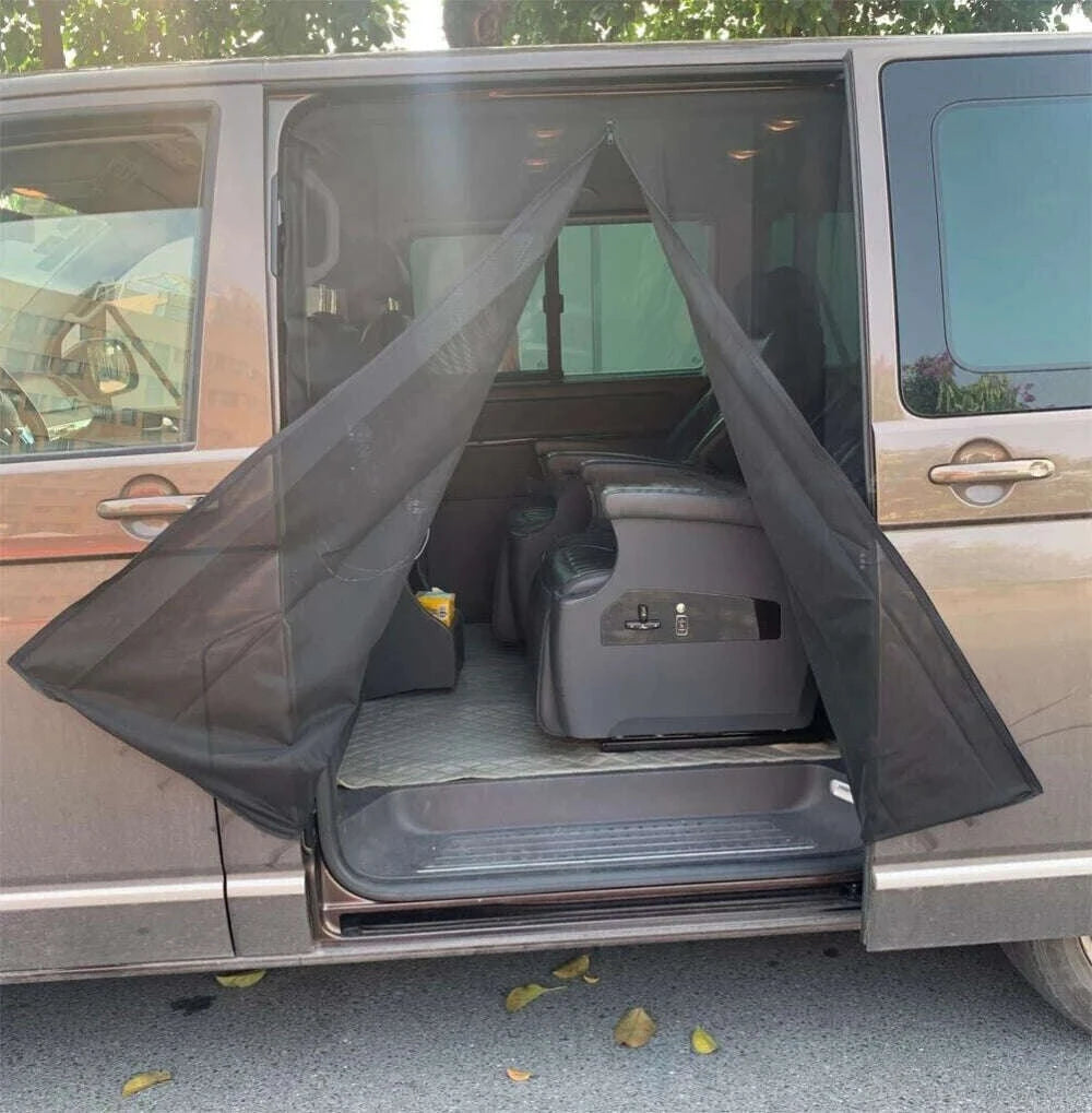 Sliding Door Magnetic Insect Screen Net for T5 T6-black