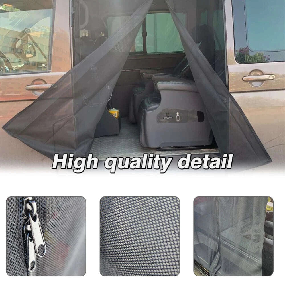 Sliding Door Magnetic Insect Screen Net for T5 T6-black