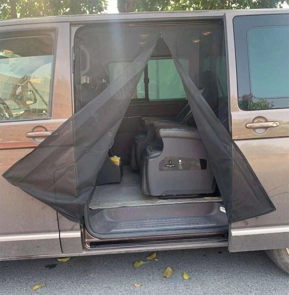 Sliding Door Magnetic Insect Screen Net for T5 T6-black
