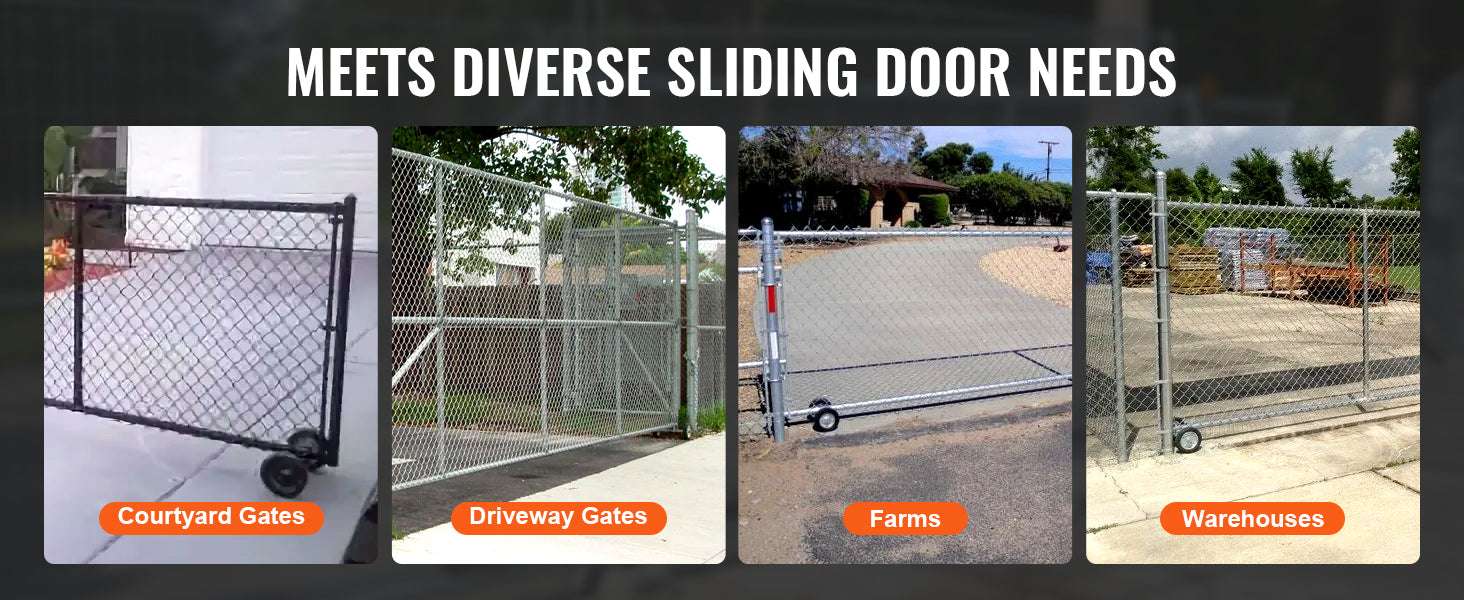 Sliding Gate Roller Kit with 6" Wheels – Heavy Duty 600 lb Support-600 lbs / United States