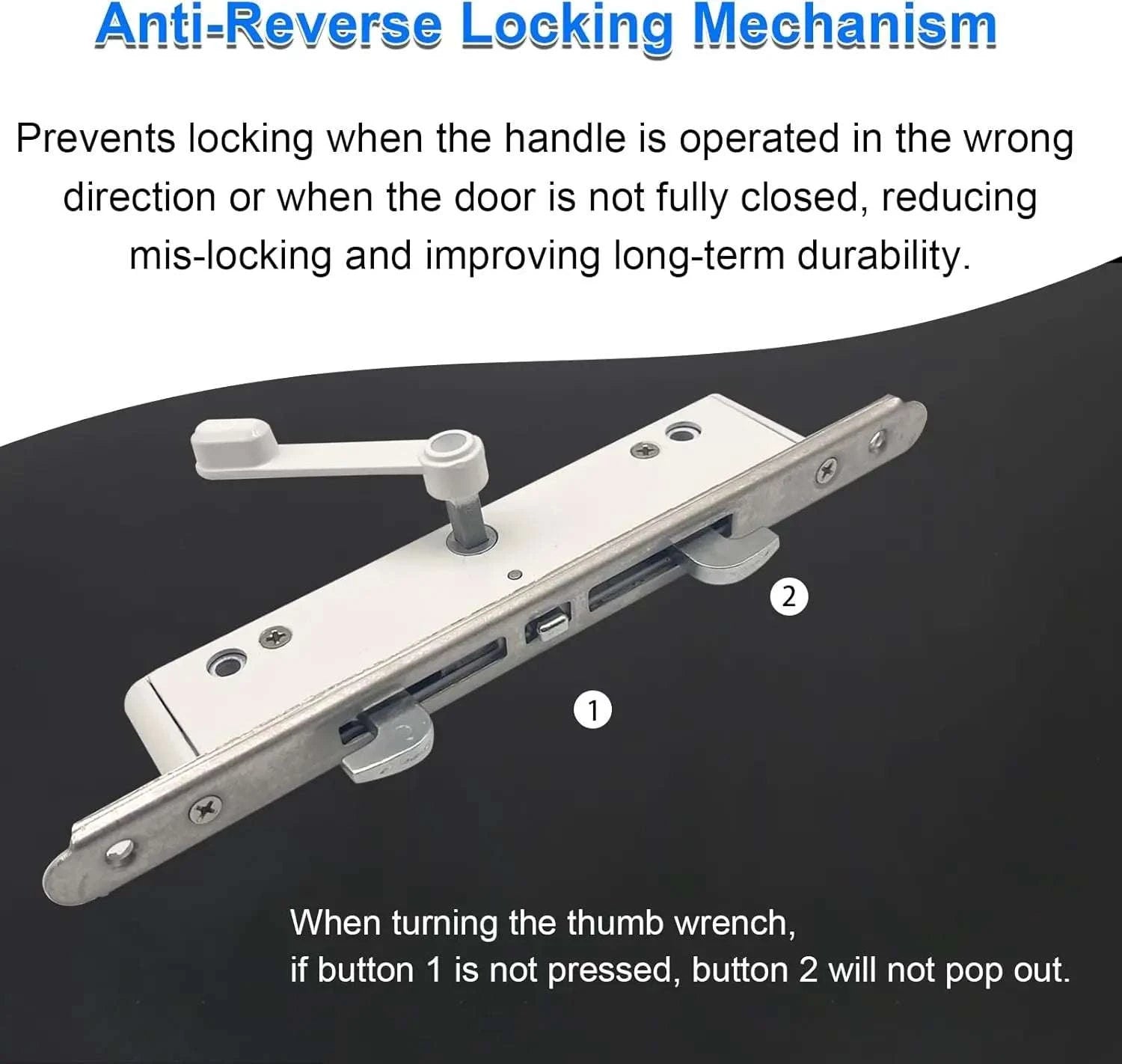 Sliding Patio Door Handle Set with Key Lock, Reversible Fit 1.5–2in-United States
