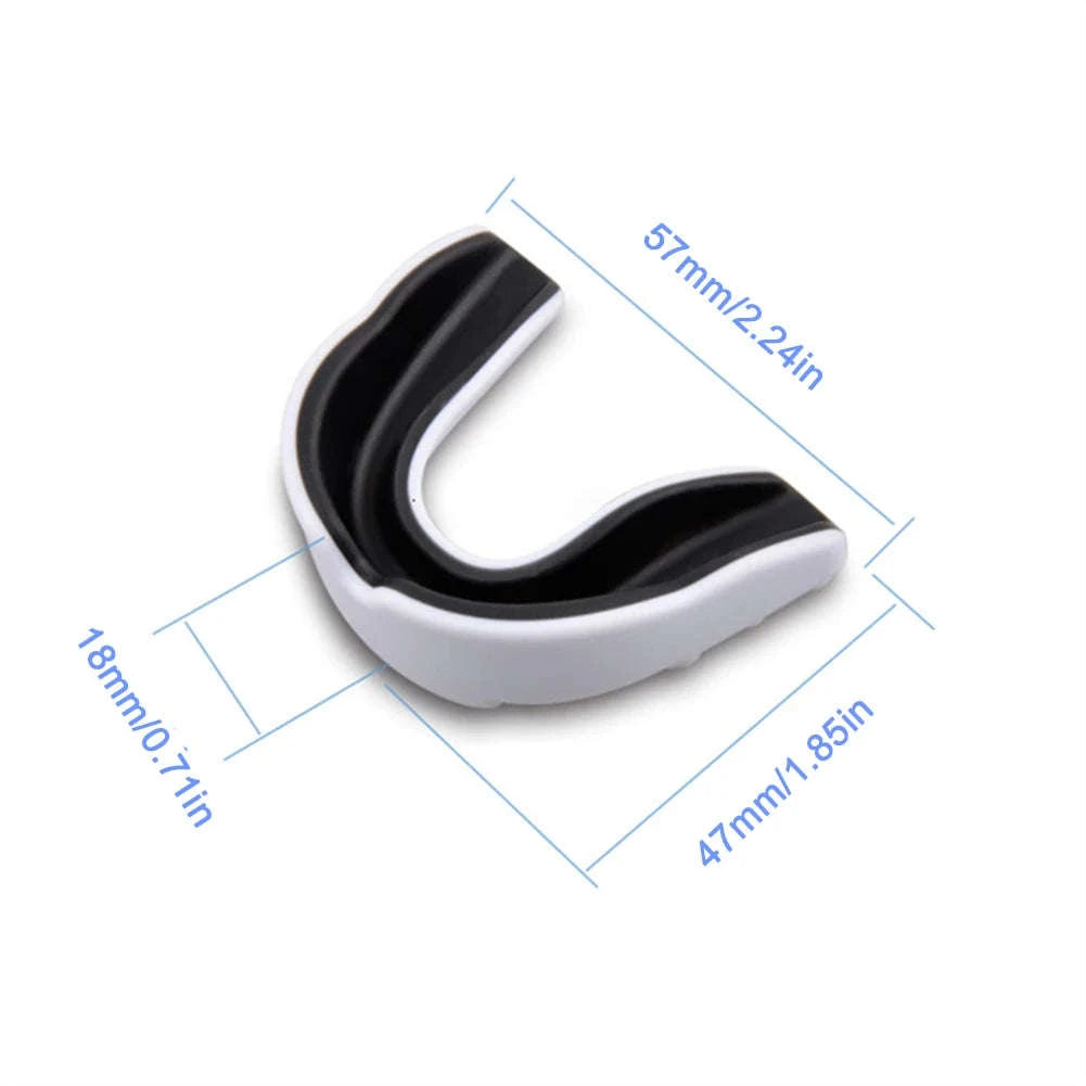 Slim Fit Sports Mouth Guard for Boxing Football Hockey (1–4 Pack)-1X  Black white / China Mainland
