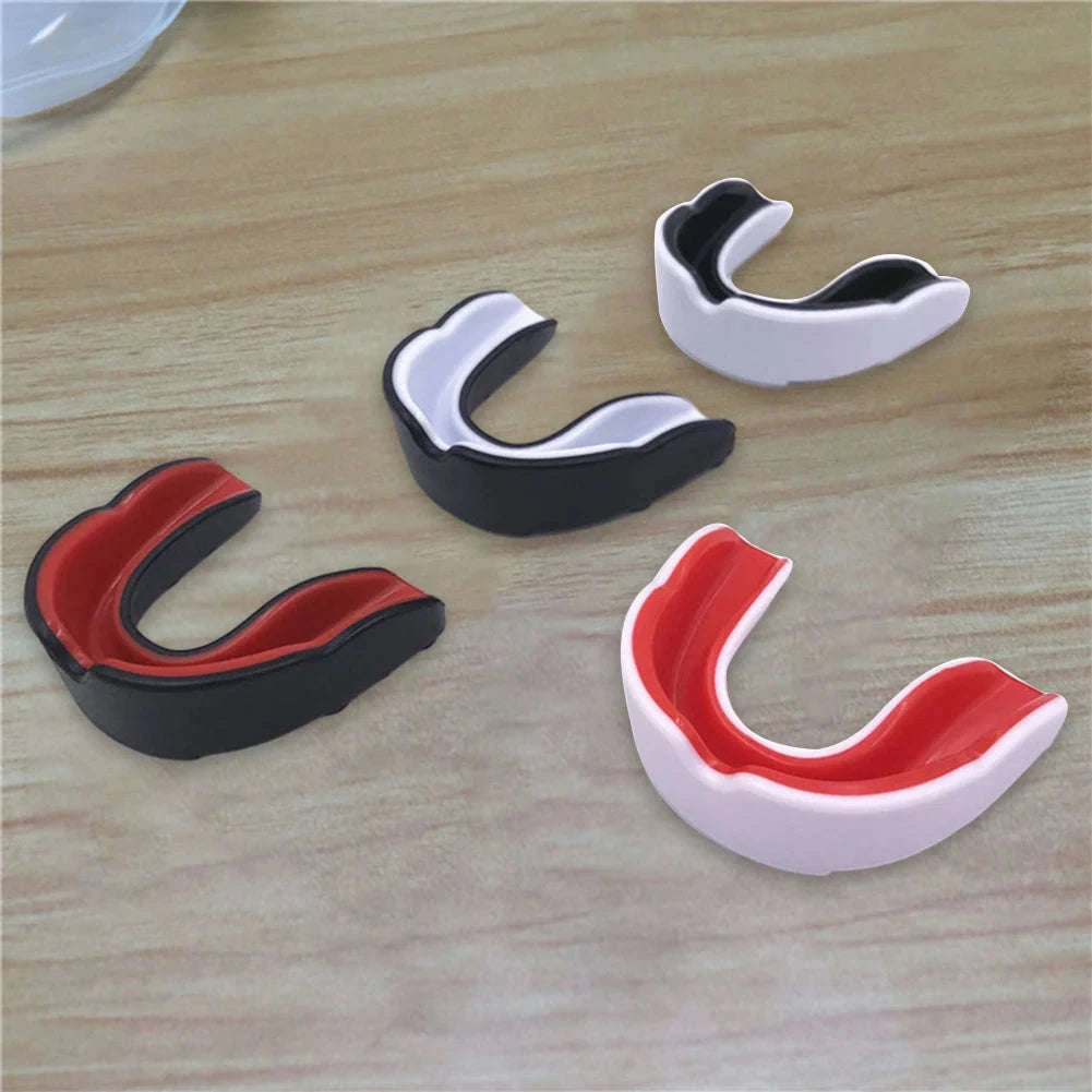 Slim Fit Sports Mouth Guard for Boxing Football Hockey (1–4 Pack)-1X  Black white / China Mainland